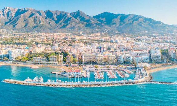 marbella marina aerial view